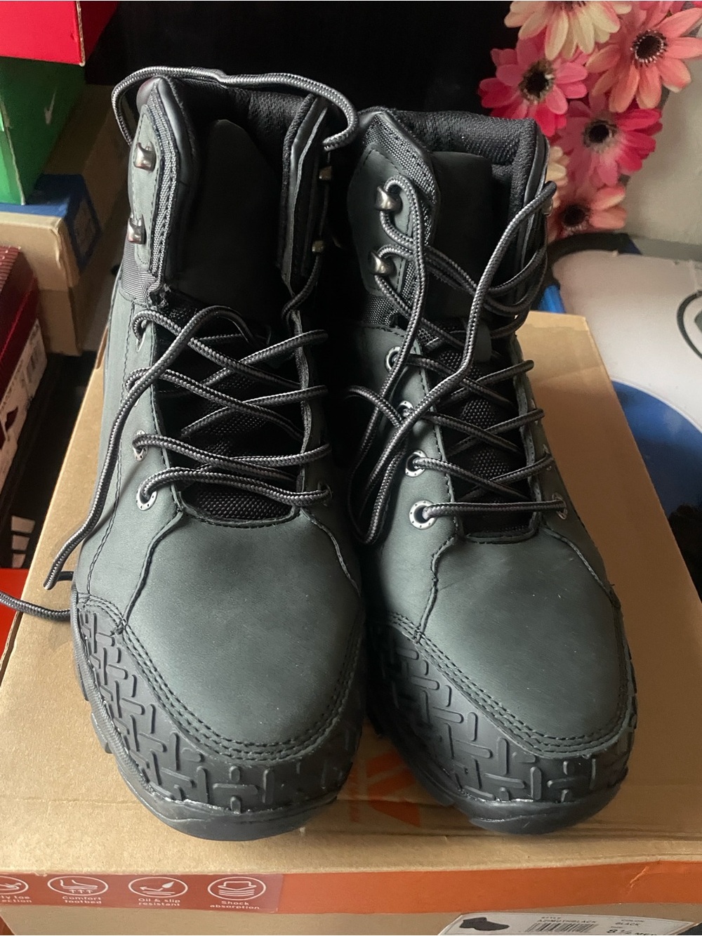 Eddie Bauer Men's Black Lace-Up Outdoor Boots